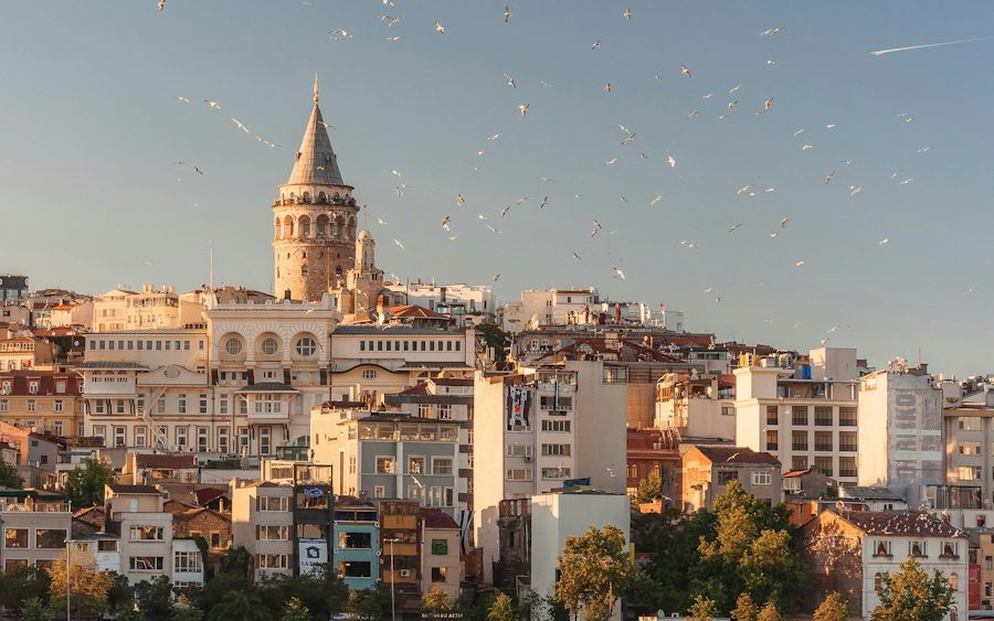Galata Tower above the rooftops of Beyoğlu